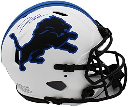 D'Andre Swift assinado Detroit Lions Speed ​​Speed ​​Authentic Lunar NFL Capacete - Capacetes NFL autografados