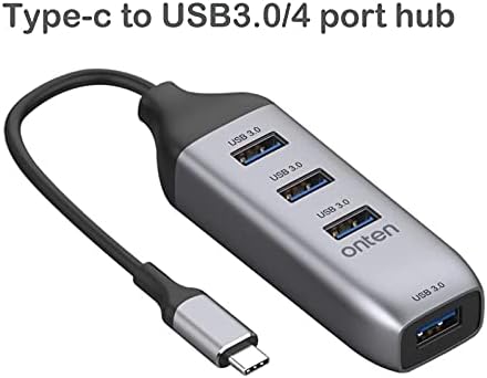 Conectores Tipo C Hub 4 em 1 USB C Cubra multifuncional Plugue e reprodução de laptop de porta de porta Splitter USB3.0 Adaptador de