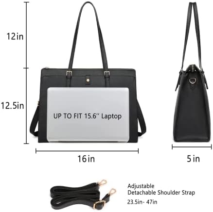 Laptop Bag Tote for Women 15,6 polegadas Mulheres Couro Computador Computador Para Trabalho Sacos de Computação Classificada à