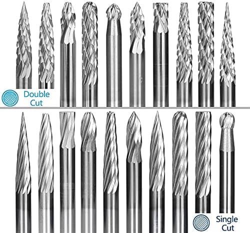 Liugou tungstênio carboneto rotary rebarbas de 3x3mm Acessórios de ferramentas rotativas Corte e corte duplo de corte 1set 1set 1set 1set 1set 1set