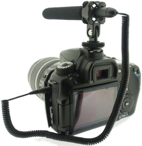 Microfone de espingarda de espingarda Polaroid Pro Video Fine Fin e Light Condenser com montagem de choque para a Canon