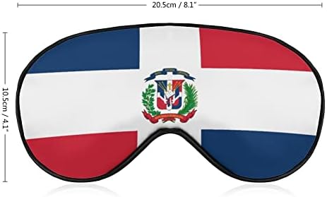 Máscaras para os olhos macios da bandeira da República Dominicana com pulseira ajustável confortável para dormir para dormir