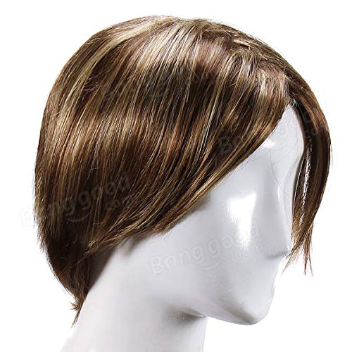 Destaque elegante peruca sintética Cabelo de cabelo cacheado natural