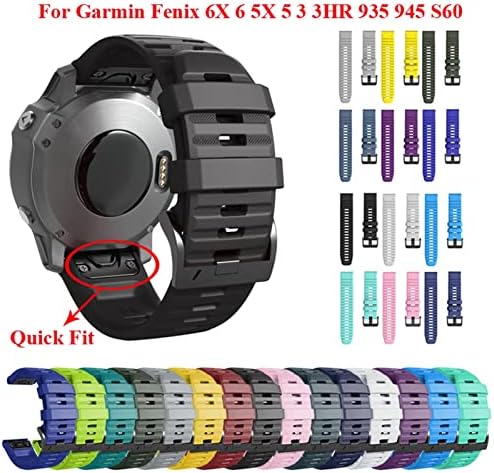 Mgtcar 26 mm 22mm Watch Watch Band para Garmin Fenix ​​7 7x 6x 6Pro relógio Silicone Easy Fit Wrist Strap for fenix 5x 5 3 3hr 935