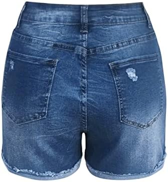 Slimming jean cintura elasticidade curta calça jeans azul bolsos de jeans médios