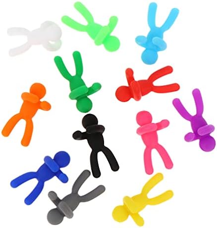 Yardwe 24pcs Silicone Glass Charms Marcadores de figuras pequenas marcadores de vidro de silicone Charms Tags Tags Identificadores