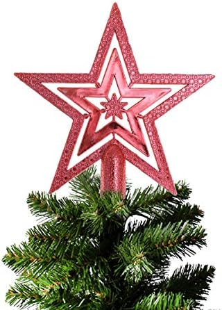 Valiclud Bethlehem Estrela Ornamento Treça de Natal Topper Estrela Decorações de Árvore de Natal Treça de Estrela de Natal