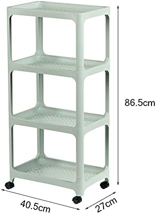 TOMYEU Multifunction 4-camadas de 4 camadas de cozinha Movável Organizador de armazenamento Rack Banheiro prateleira de prateleiras