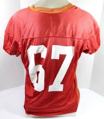 San Francisco 49ers 67 Game usou camisa de prática vermelha 2x DP28713 - Jerseys de jogo NFL não assinado usada