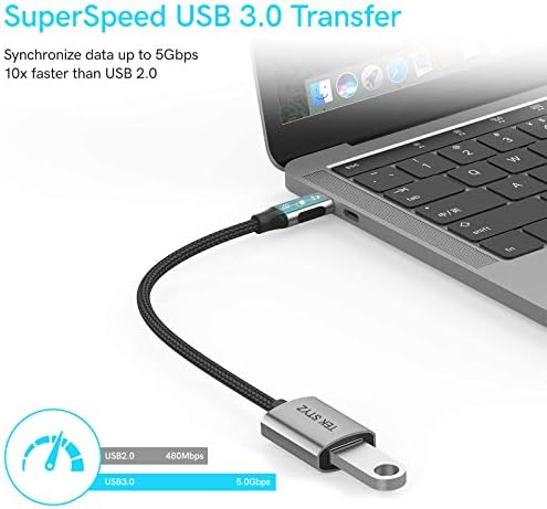 TEK Styz USB-C USB 3.0 Adaptador compatível com o seu conversor feminino Honor 60 Pro OTG Type-C/PD Male USB 3.0.