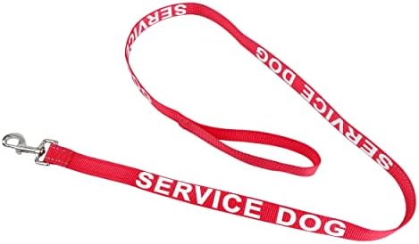 Mondo Medical Service Dog Leash - 5ft Red Reflexive Service Service Dog Lead for Emocional Support Animals