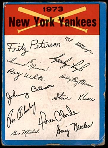 1973 Topps New York Yankees New York Yankees Good Yankees