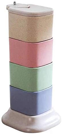 Pot de palha de trigo Pote de temperatura vertical Box de tempero de cozinha caixa de tempero de cozinha multifuncional pote de