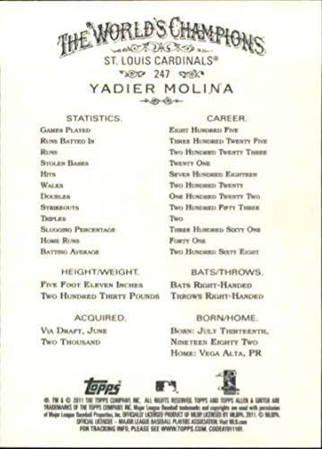 2011 Topps Allen e Ginter 247 Yadier Molina Cardinals MLB Baseball Card NM-MT