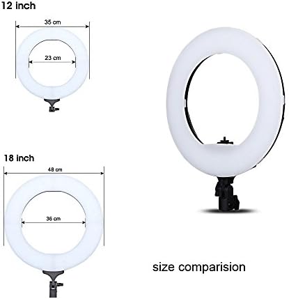 Yidoblo 12 Dimmível LED anel de luz FS-390II Kit com suporte de mesa H, bolsa de transporte, suporte para fotos para retrato