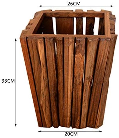 Zycll Natural WoodtraSh, Banheiro Hotel Cafe Restaurant UncovelDtrash Can 262633cm Indoor