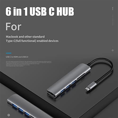 Lysldh USB 3.1 Hub tipo C para adaptador 4K Thunderbolt 3 USB C Hub com Hub 3.0 TF SD SD Slot