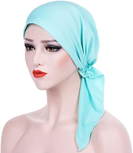Chapéu de turbante Women Capinho de quimiotela sólido Capéu