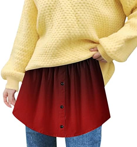 Extensores de camisa para mulheres em camadas em camadas de primeira linha inferior Mini -saia Mini -saia Camisas superiores extensas