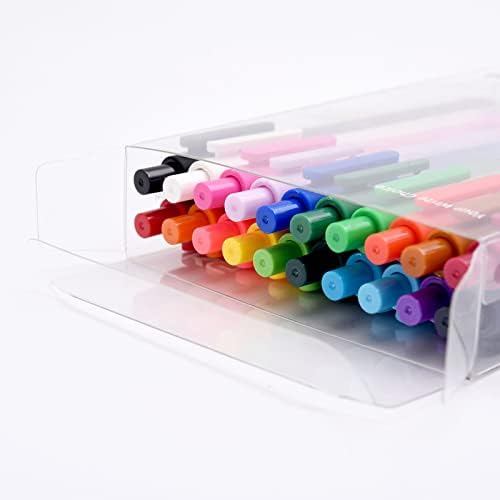 Canetas de gel colorido puro de kaco 20 peças mais 10 canetas de gel jumbo de tinta multicolorida ponto fino 0,5mm