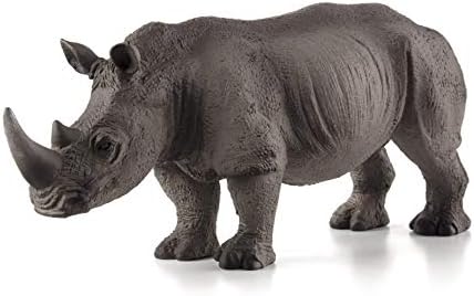 Mojo White Rhinoceros International Wildlife Replica Toy Painted Feliz