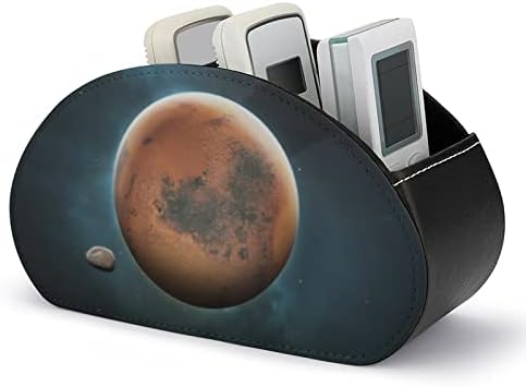 Espaço Marte Modern Remote Control Holder com 5 Compartamentos PU Couro Muti-Funcional Organização de Organizador de Tabela