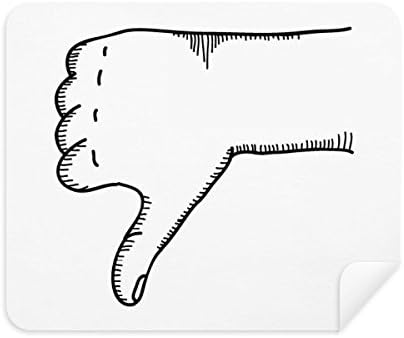 Ridículo Limpa de gesto de gesto Desenho de desenho de limpeza de pano de pano limpador 2pcs Camurça tecido