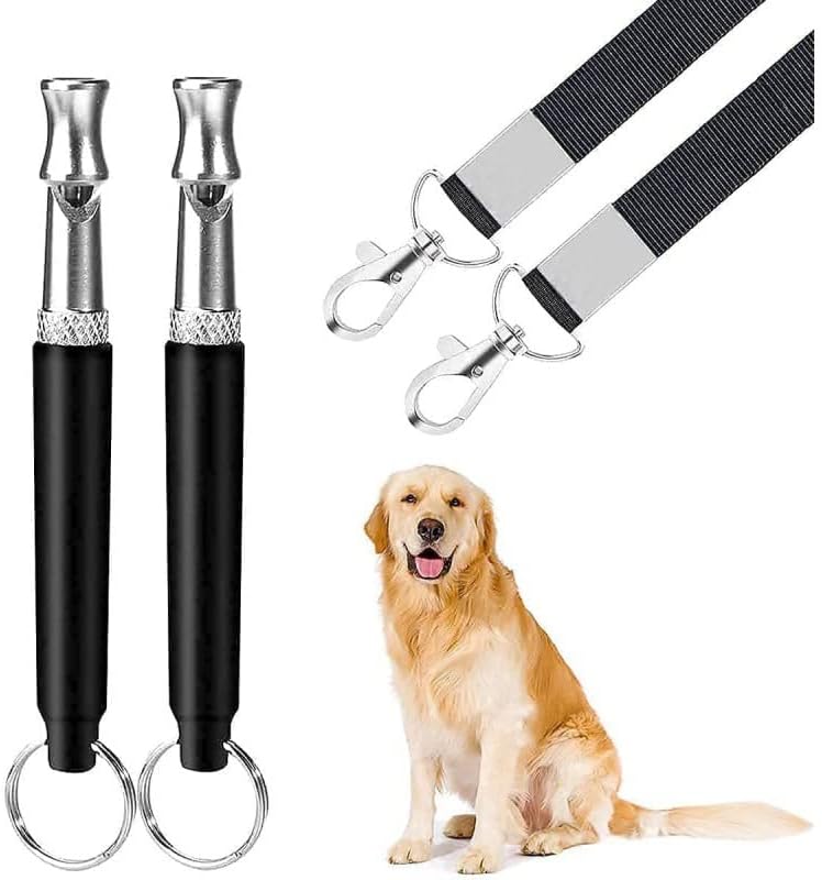 Dunsby Pet Dog Afito, flauta de cães de treinamento, treinador de cães sonoros ajustáveis ​​com cordão