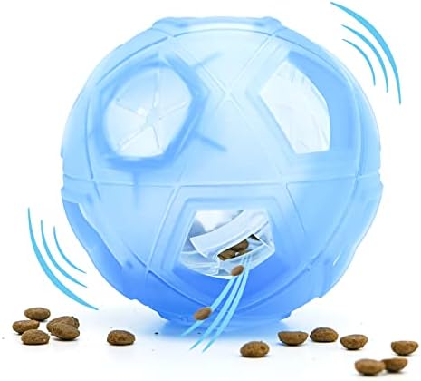 Lumoleaf Dog Treat Ball, brinquedos interativos de guloseimas de pet -pet de bola com um ajuste de dificuldade ajustável,