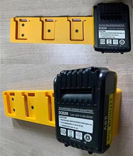 SZWJT-LV Battery Rack Compatível de Dewalt 20V Bateria, Monte Ferramenta de garagem a granel de 4 slot, ferramentas de DeWallt