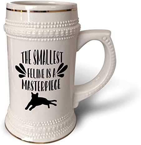 3Drose Menor Feline Masterpiece da Nature Black Cat Quition - 22oz de caneca