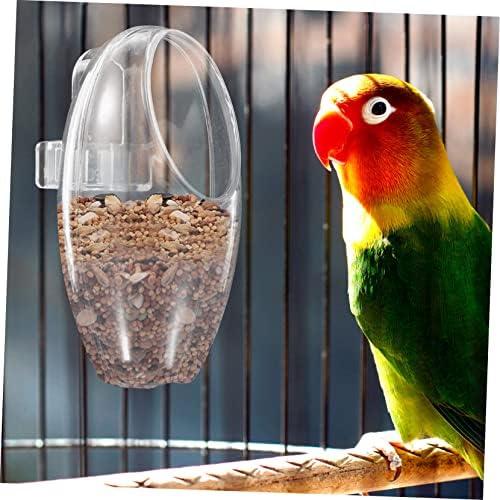 IPETBOOM 4PCS Small Bird alimentador de pássaro alimentador de água para gaiola para gaiola alimentos alimentos acessórios interiores de alimentos tigela de alimentos caixa de alimentação de alimentos plástico caixa de alimentação dentro da janela