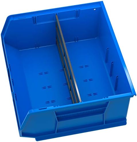 Akro-Mils 30250 Akrobins Plástico Bin Solping Packing Backing Rececters, Blue e 40245 Divisor de plástico longitudinalmente para 30240,