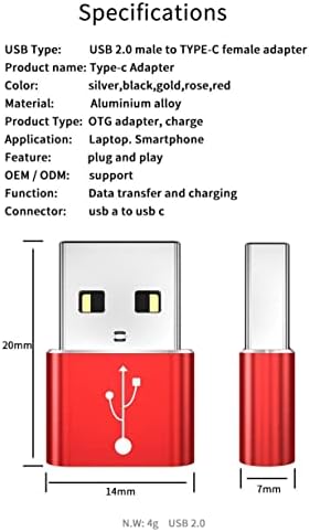 Adaptador de ondas de caixa compatível com Bose Soundlink Flex-USB-A para C PORTCHANGER, USB TIPO C OTG USB-A Converter