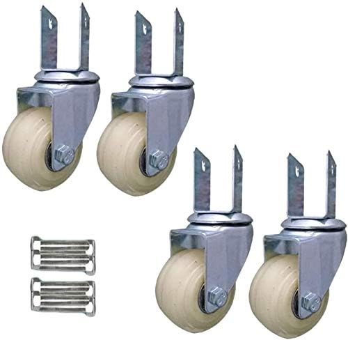 Godas de gola Zyledw, 4pcsNoTerers Girando a roda giratória, roda giratória de tala em forma de U, com suporte de metal, bestor duplo/4swivel/22mm/0,9in