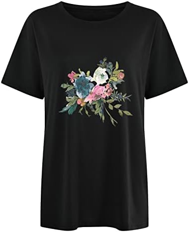 T-shirt estampada para mulheres para mulheres camisetas de manga curta Plus Tamanho Blusa de verão Top de camisa de tamanho grande