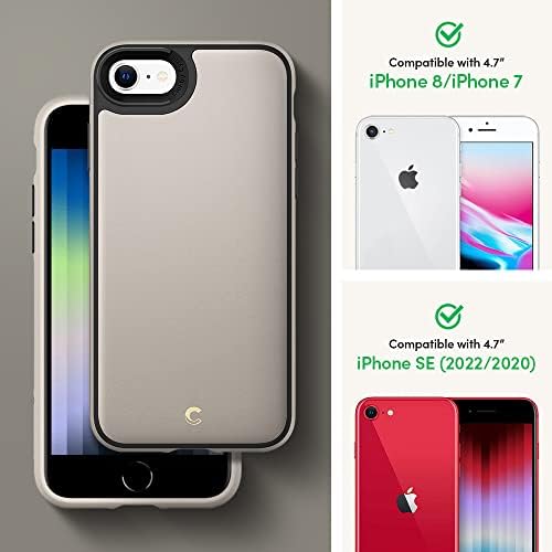 Cyrill Leather Brick Compatível com o caso do iPhone SE 2022 / iPhone SE 3 | Caso do iPhone SE 2020 | Caso do iPhone 8