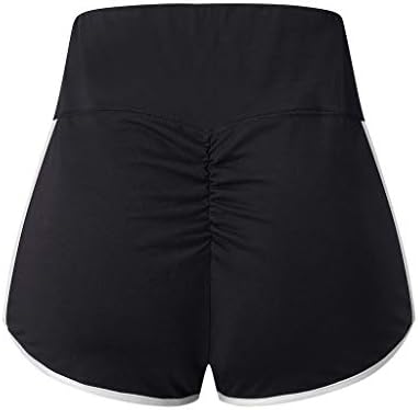 Shorts de suor mulheres de cintura alta moda de cor sólida