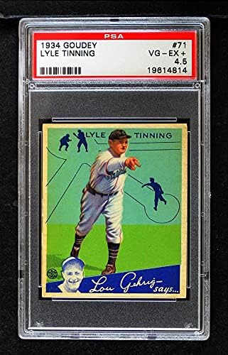 1934 Goudey # 71 Lyle Tinning Chicago Cubs PSA PSA 4.50 Cubs