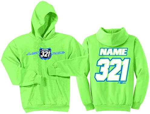 Basta montar a juventude de motocross juvenil Plate personalizado Capuz personalizado Camisa de suor KX verde KX