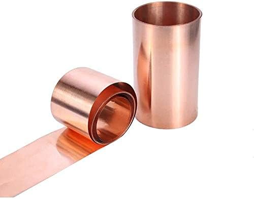 Folha de cobre Nianxinn 99,9% Folha de metal de cobre pura Cu Folha de metal 0,03x200x1000mm para aroespacial de artesanato, 0,04mm200mm1m Folha de cobre puro