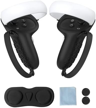 Controlador Grips compatível com acessórios Oculus Quest 2, protetor de cobertura de silicone, pele macia por gwyoneaon