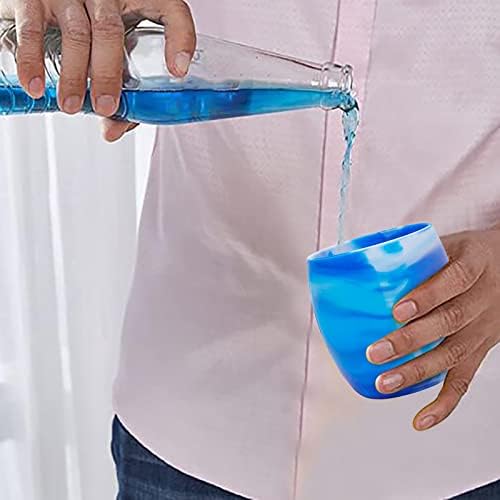 Yiisu oghldr reutilizável silicone xícara de refrigeração rápida xícara de suco de suco de xícaras de 200 ml para viagens