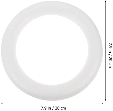 Anel de círculo de espuma STOBOK 10PCS para artesanato White Foam Wreath Arts DIY Projetos florais Donut Craft Wreath