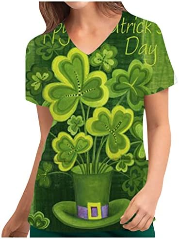 Mulheres de St. Patrick Scrub_tops fofos fofinhos