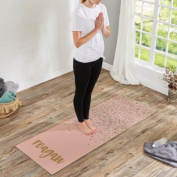 Universo de personalização Nome espumante de ioga personalizada tapete, presentes para ela