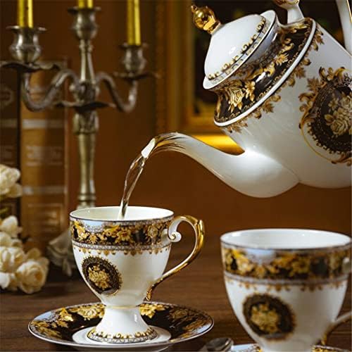 Sdfgh Court Coffee de estilo europeu Conjunto de chá nobre e elegante para chá de chá de casas de casas de casa