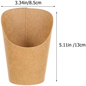 Luxshiny ovos portadores 50pcs xícaras de charcutaria Fries Frenchs Titular Copas Kraft Paper Popcorn Boxes Fry Food Paper