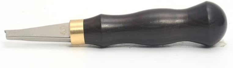 1PC 2.0-5.0mm Manfert Fools Professional Craft Hand Ferramentas de couro rasa rasa de vincos com alça de madeira -