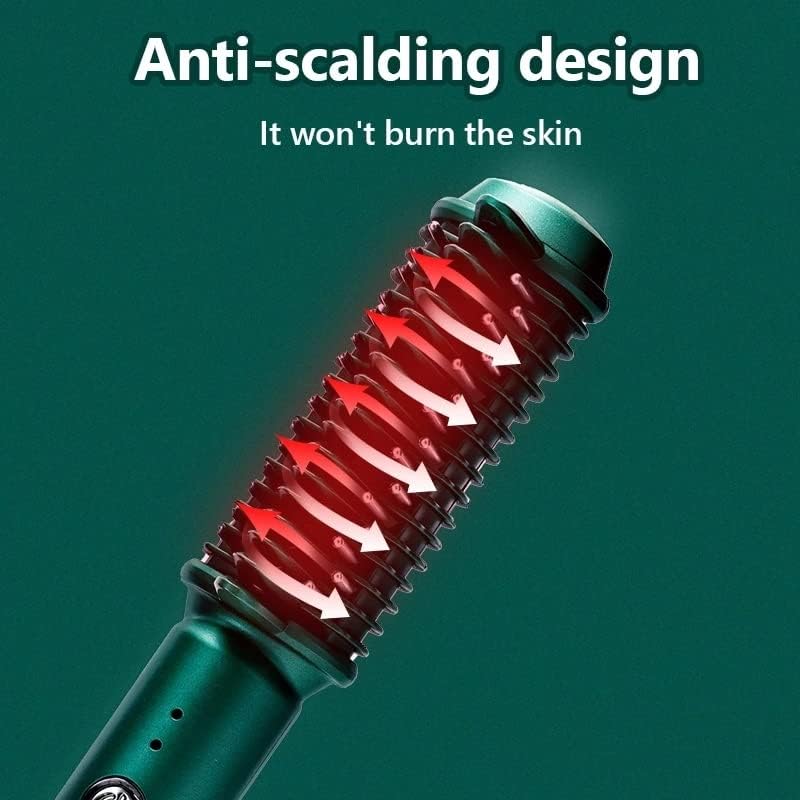 Cabelos recarregáveis ​​de cabelo USB Cabelo 3D Endurecedor de pente elétrico Minido de cabelo úmido Use cabelos planos pente